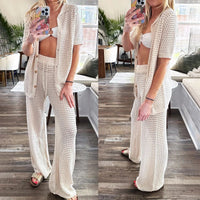 Airy & Stylish Women's Summer Set with Cut-Outs and Long Pants – Liora