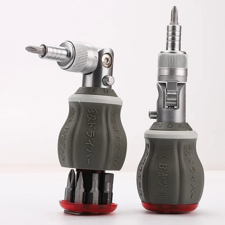 8-in-1 Multifunctional Ratchet Screwdriver with Adjustable Angle – FlexiGrip