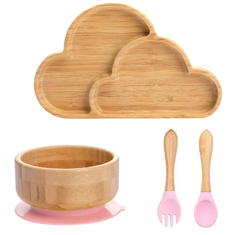 Kindergeschirr-Set mit Saugnapf - EcoFeast