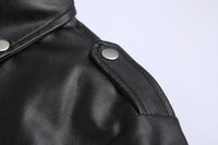 Slim-Fit Leder-Herren-Motorradjacke mit Stehkragen - Ryder