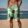Atmungsaktive Herren-Badeshorts aus Baumwolle mit 3D-Print - Jamal
