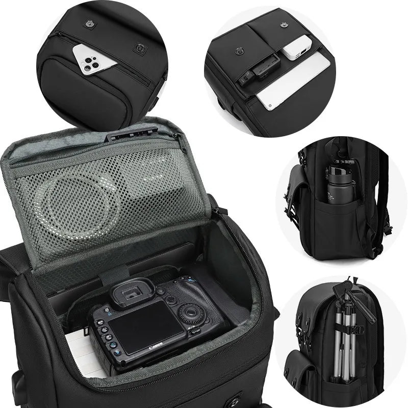 Waterproof Camera Shoulder Bag – Arven – (Large Capacity) 