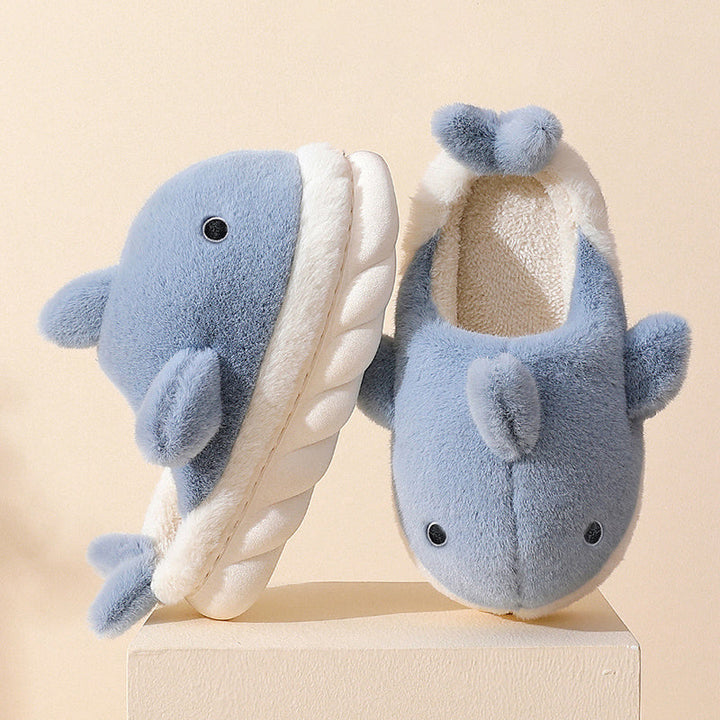 Weiche Plüsch Hai Hausschuhe - SnugShark