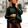 Damen Rollkragenpullover mit stilvollem Detail – Elara
