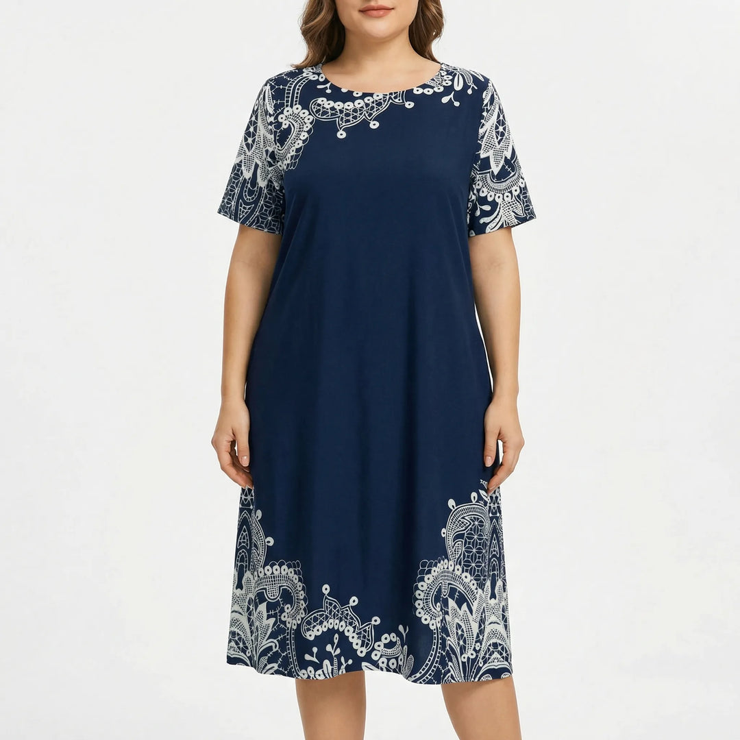 Short Sleeve Casual Dress Plus Size - Brenda