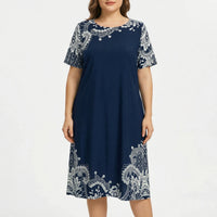 Short Sleeve Casual Dress Plus Size - Brenda
