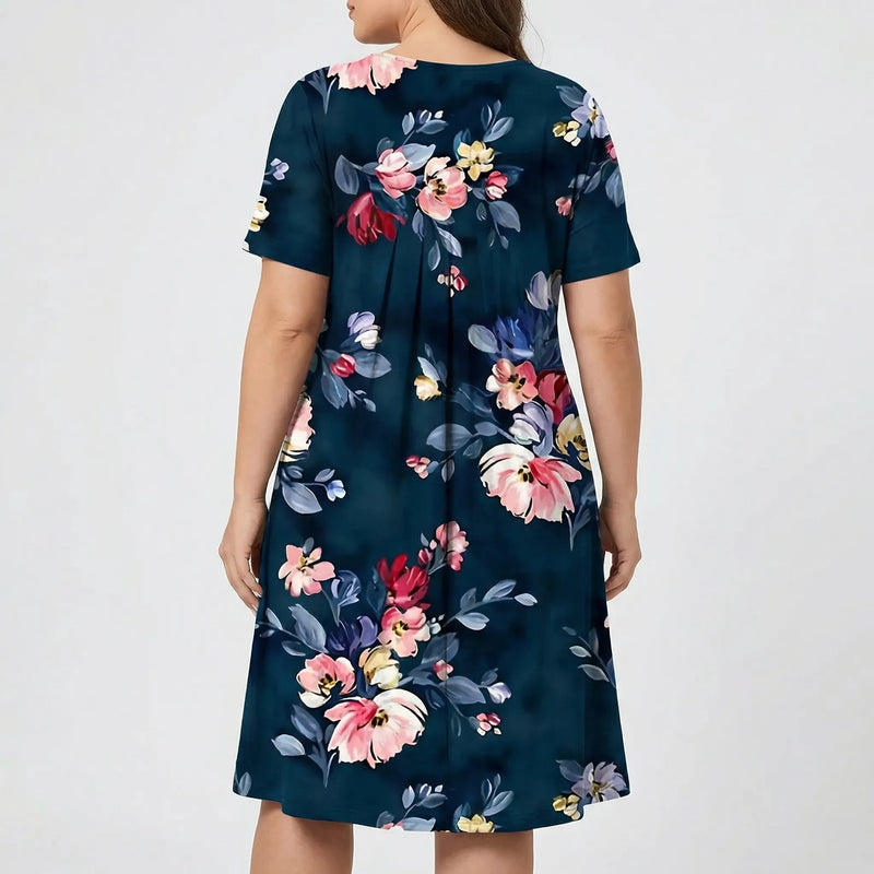 Short Sleeve Casual Dress Plus Size - Brenda
