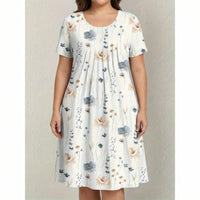 Short Sleeve Casual Dress Plus Size - Brenda