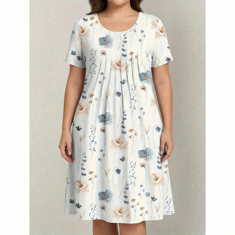 Short Sleeve Casual Dress Plus Size - Brenda