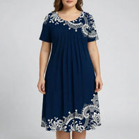 Short Sleeve Casual Dress Plus Size - Brenda