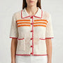 Short Sleeve Knitted Cardigan -  Penny