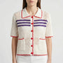 Short Sleeve Knitted Cardigan -  Penny