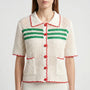 Short Sleeve Knitted Cardigan -  Penny