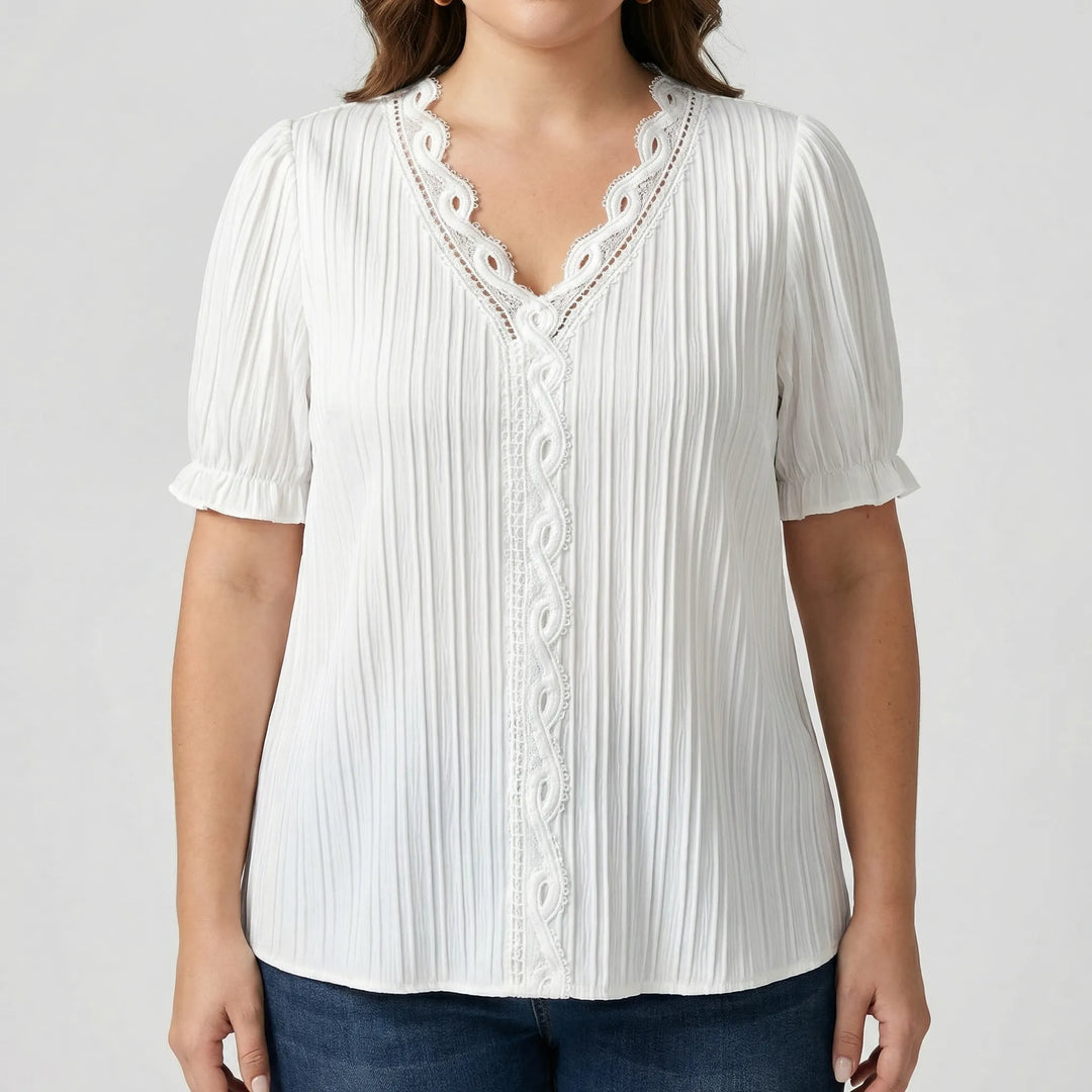 Short Sleeve Plus Size Women's Top - Melissa