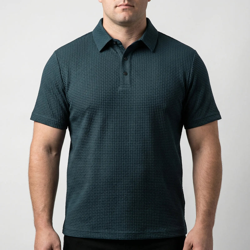 Short Sleeve Textured Polo Shirt - Emanuel