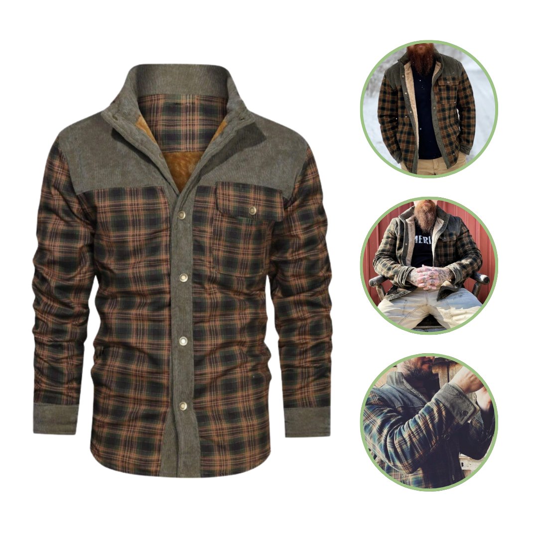 Herren Kariertes Outdoor Jacke - Mason