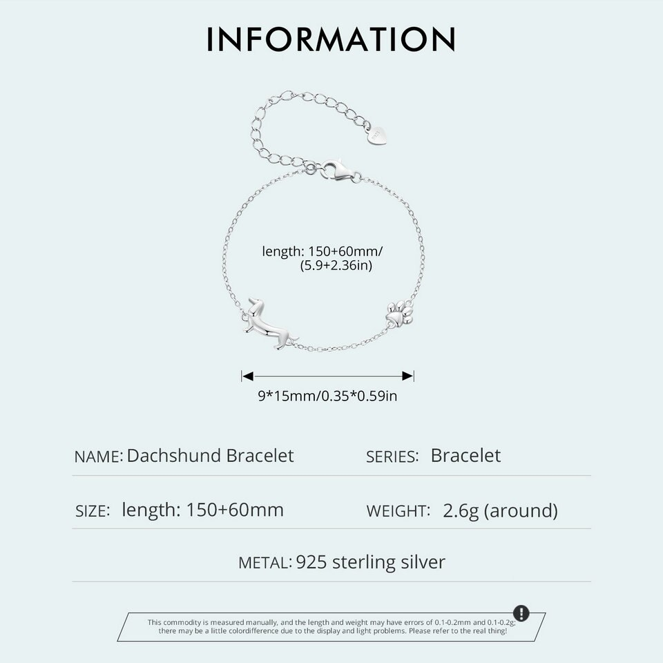 Cute Dachshund Charm Bracelet