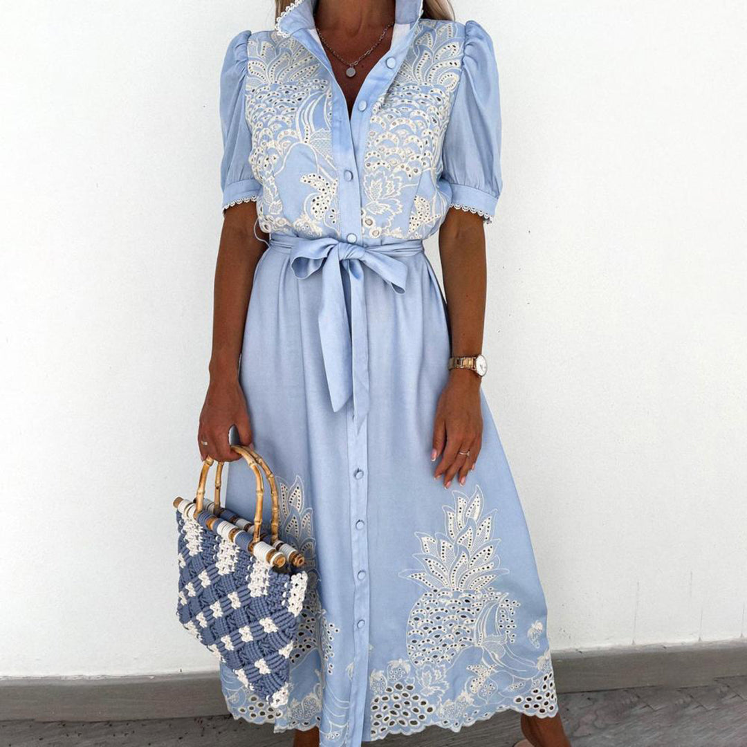 Maxikleid mit Stickerei – Celeste