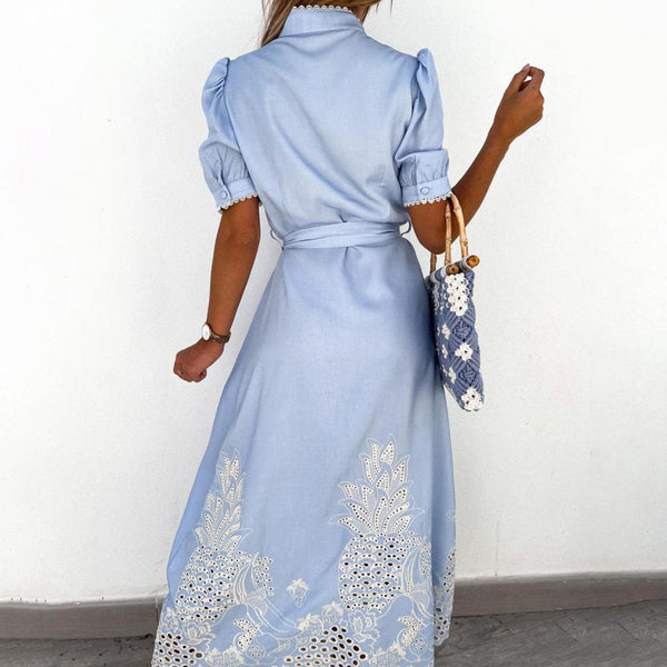Maxikleid mit Stickerei – Celeste