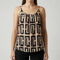 Sleeveless Geometric Print Cami Top - Christina