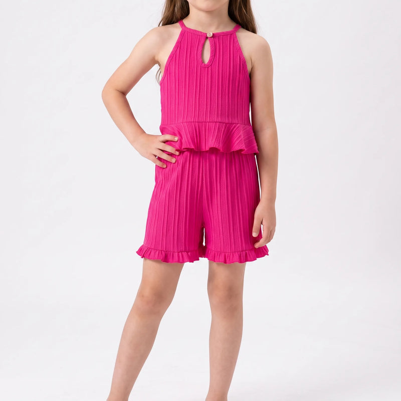 Sleeveless Ruffle Top And Shorts Set - Glimmera