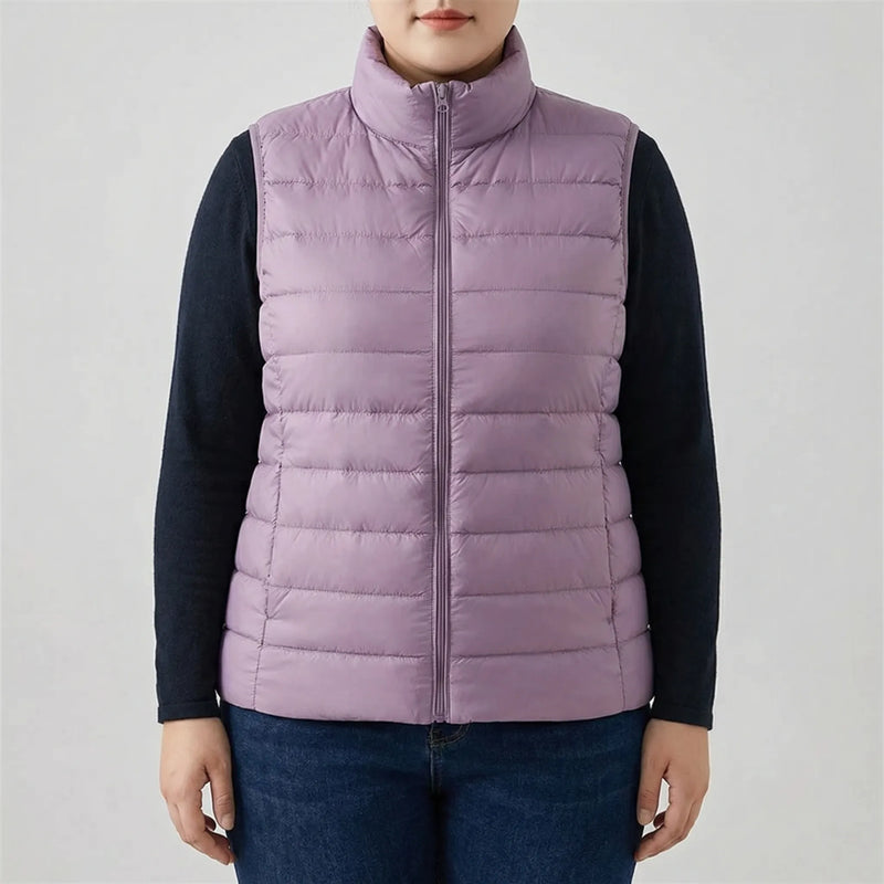 Sleeveless Slim Fit Puffer Vest - Brooke