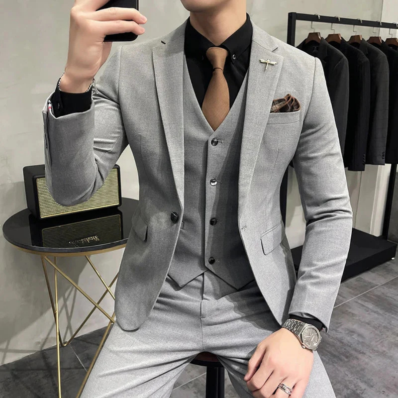 Slim-Fit Dreiteiler - Merlin