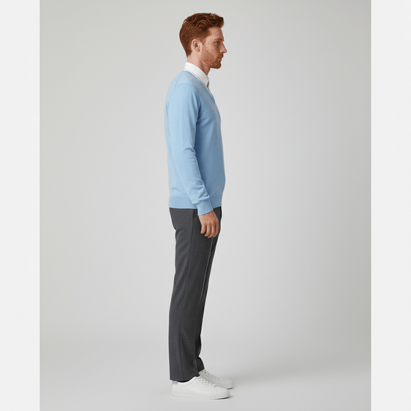 Slim-Fit V-Ausschnitt Pullover - Keanu