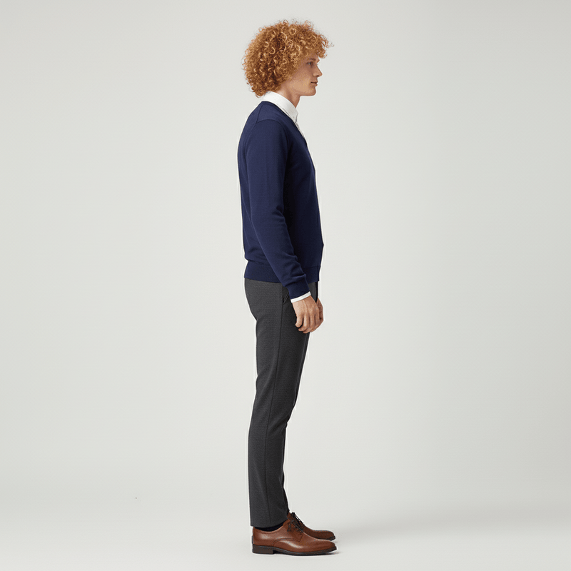 Slim-Fit V-Ausschnitt Pullover - Keanu