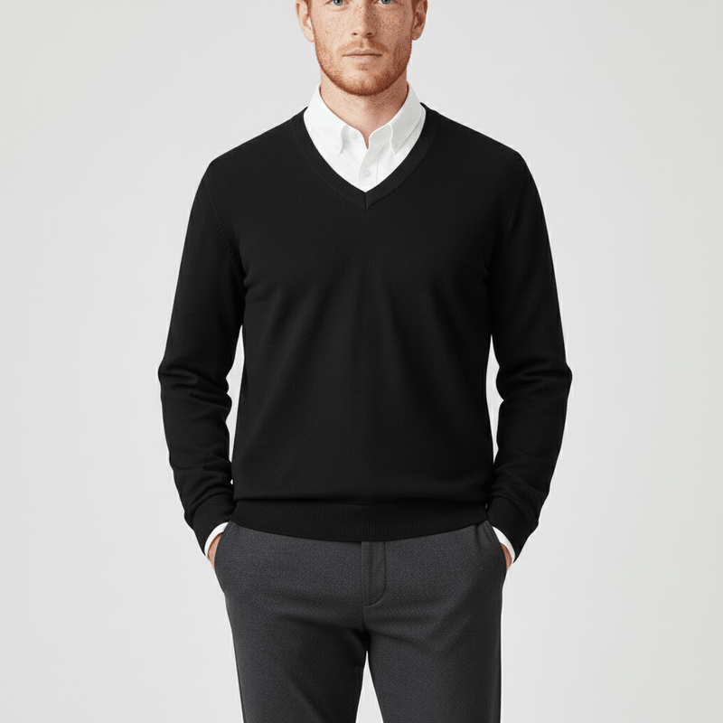 Slim-Fit V-Ausschnitt Pullover - Keanu