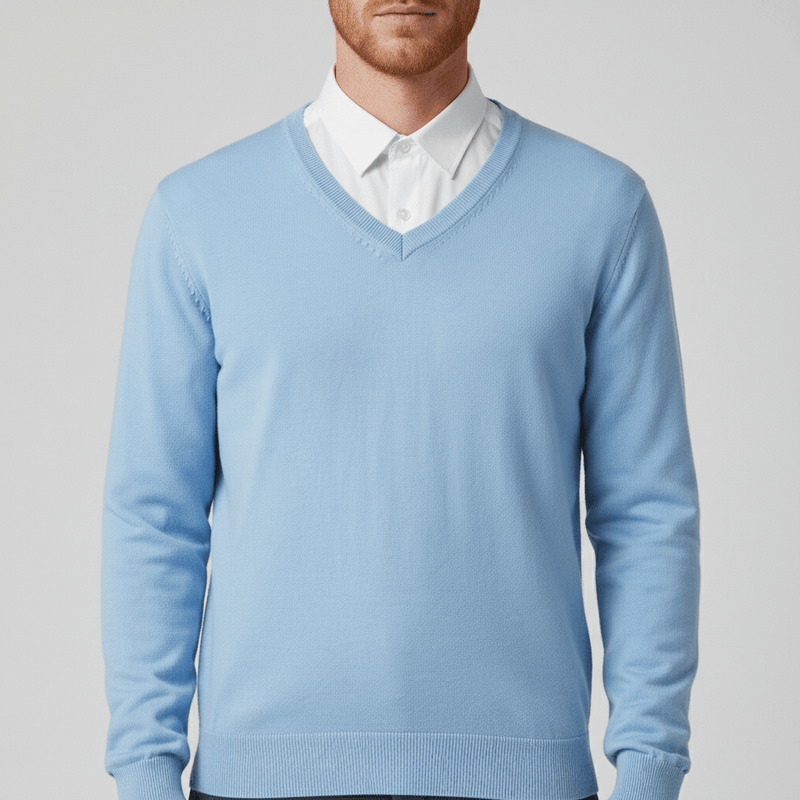 Slim-Fit V-Ausschnitt Pullover - Keanu