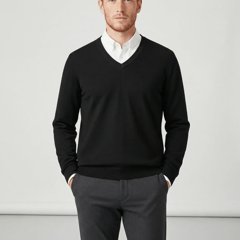 Slim-Fit V-Ausschnitt Pullover - Keanu