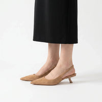 Slingback Sandalen Met Puntneus En Lage Hak - Carrie