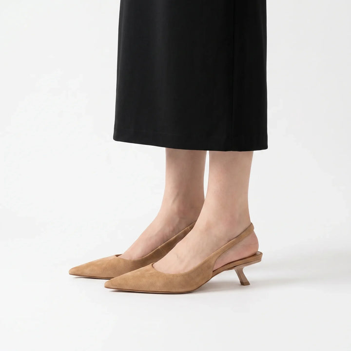 Slingback Sandalen Met Puntneus En Lage Hak - Carrie