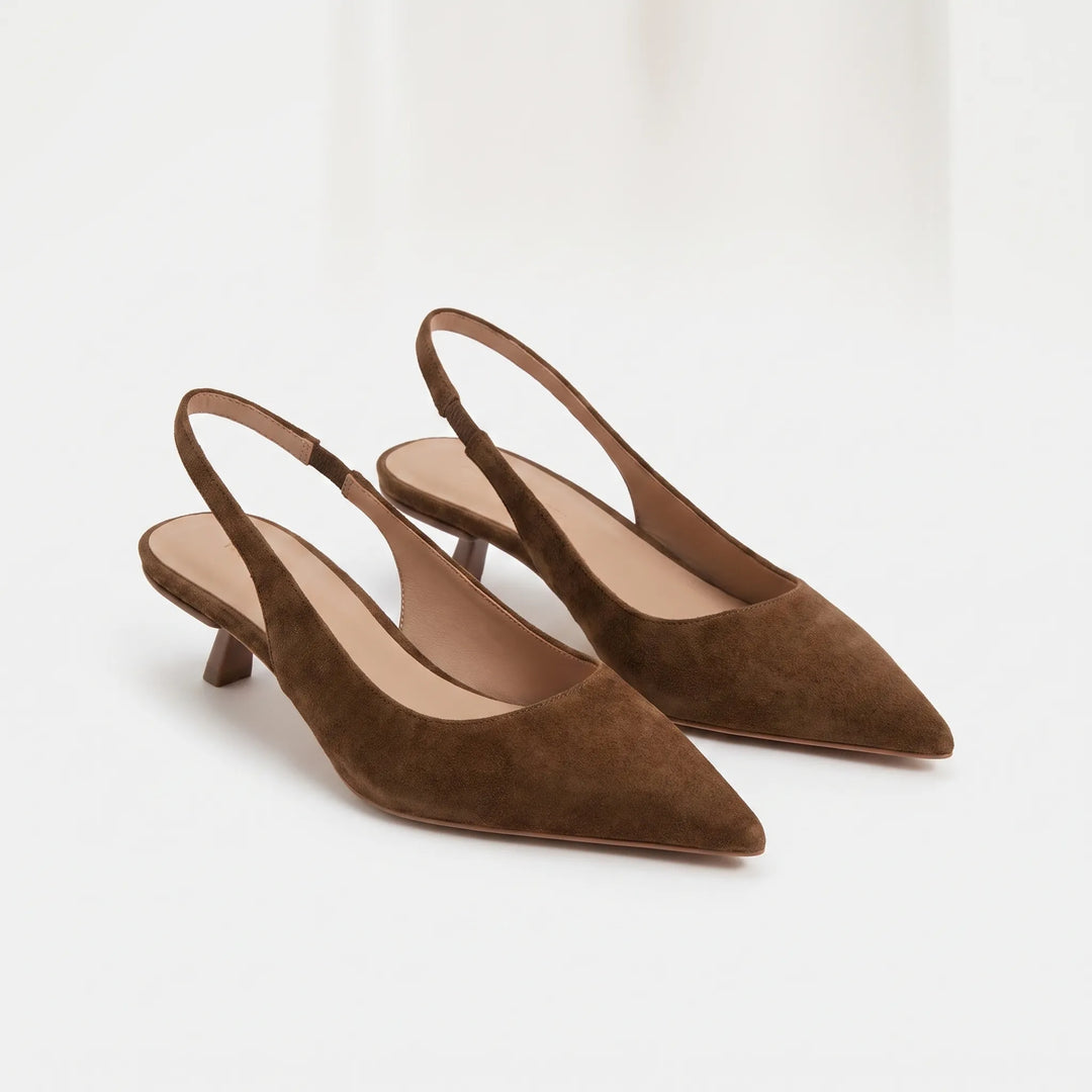 Slingback Sandalen Met Puntneus En Lage Hak - Carrie