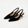 Slingback Sandalen Met Puntneus En Lage Hak - Carrie