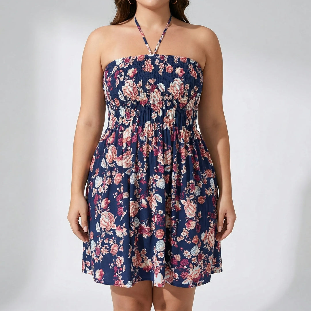 Smocked Bodice Plus Size Casual Dress - Myrtle