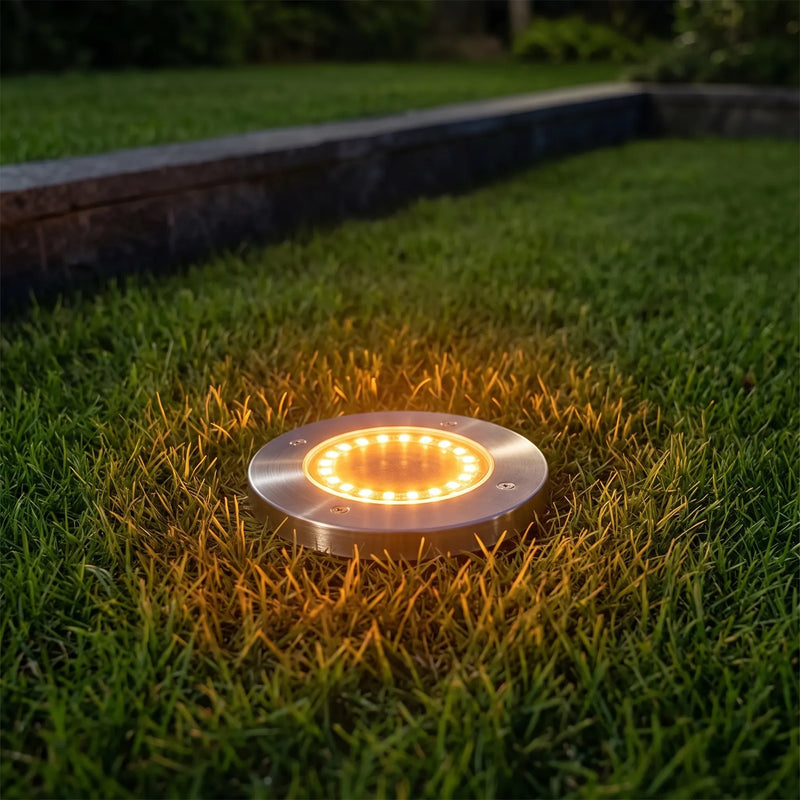 Solar Powered Garden Ground Lights - Lumidisk