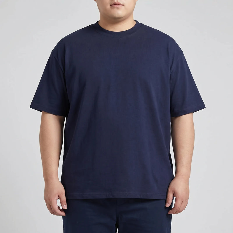 Solid Color Fitted Crew Neck Tee - Jeff
