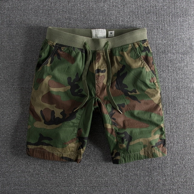 Shorts with Camouflage Print - Ranger