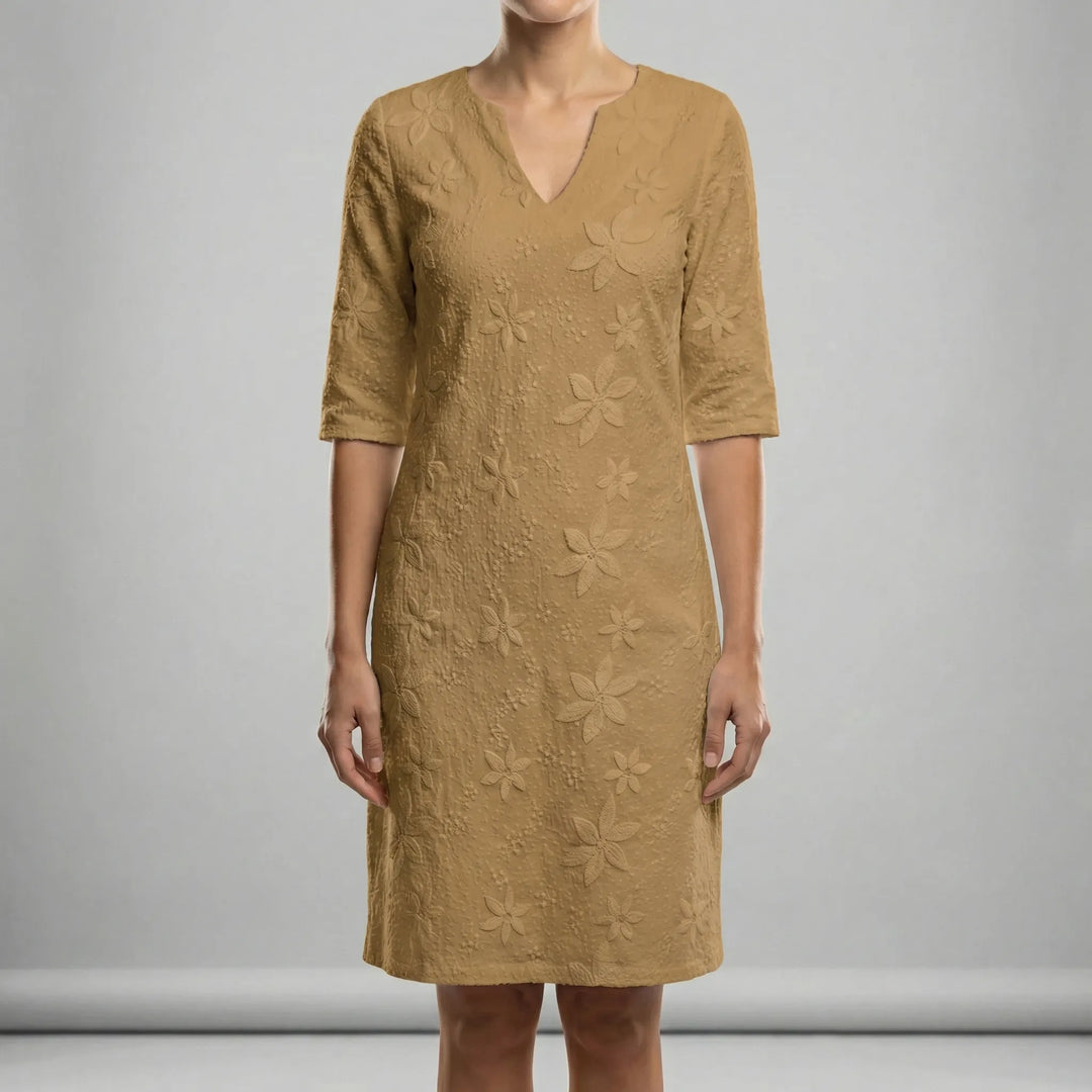 Sommerkleid Mit V-Ausschnitt Und Lockerem Schnitt - Ilayda