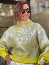 Stilvoller gestrickter Damenpullover mit Farbverlauf - Camille