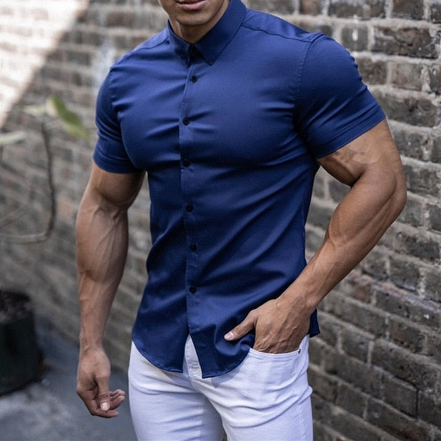 Stretch Kurzarm Muskelshirt - LeoFit