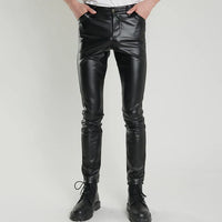 Skinny Fit elastische Herren-Lederhose - Lars