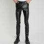 Skinny Fit elastische Herren-Lederhose - Lars