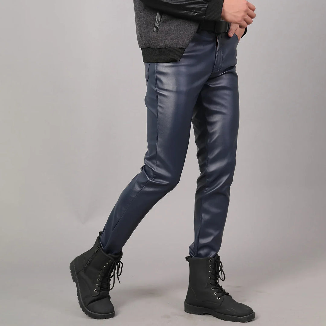 Skinny Fit elastische Herren-Lederhose - Lars