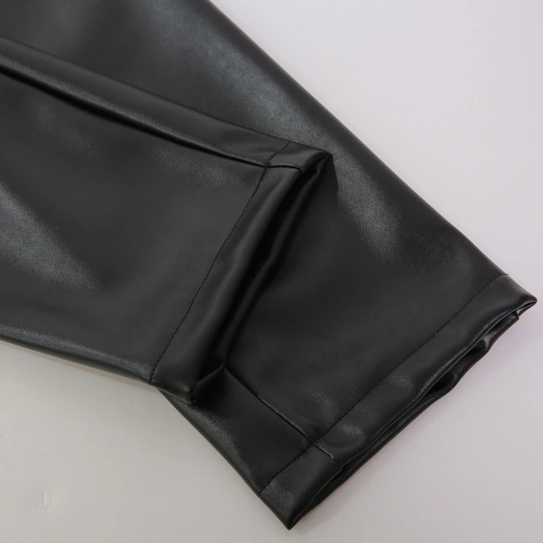 Skinny Fit elastische Herren-Lederhose - Lars