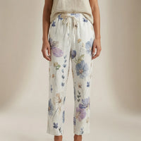 Straight-Leg Printed Casual Pants - Lucia