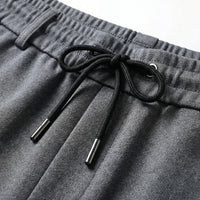 Straight Fit Elastic Waist Casual Pants - Donnie