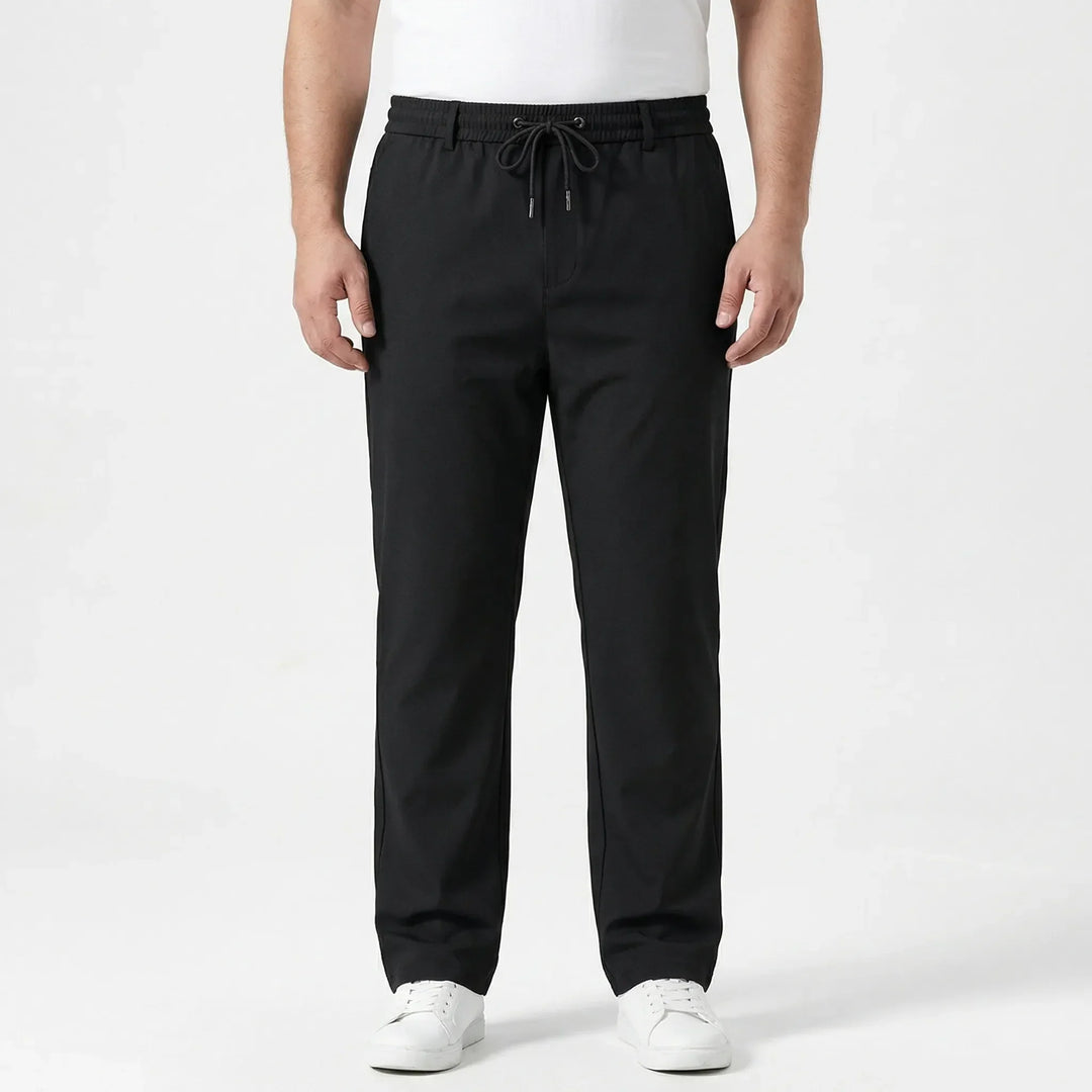 Straight Fit Elastic Waist Casual Pants - Donnie